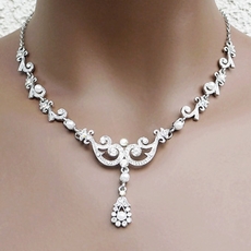 Annabelle White Faux Pearl Vintage-styled Wedding Jewelry Set