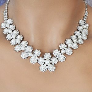 Bridal Flowers Wedding Set Necklace & Earrings