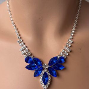Royal blue haze on model